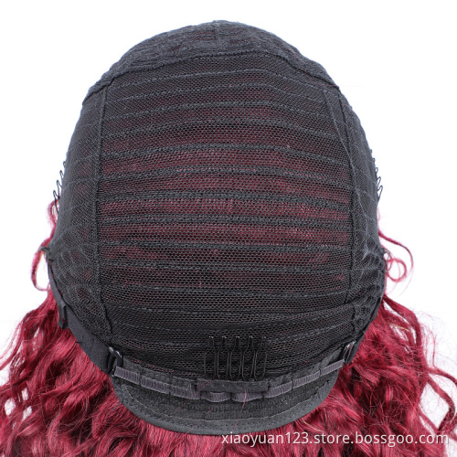 May Queen cheap Double Drawn Wigs with Fringe Highlight Color Best Selling Brazilian Natural Wave Wig Human Hair For Black Women